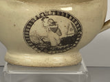 Historical Staffordshire Creamware Liverpool Creamer Washington Memorial