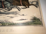 Original Currier & Ives Print The Sleigh Race #90 New Best 50
