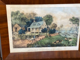 Original Set of Currier & Ives 4 Season Small Folio Prints Homestead