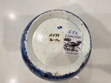 Historical Staffordshire Blue Sugar Bowl Washington With Scroll In Hand CAB