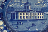 Historical Staffordshire Dark Blue Court House Baltimore Plate