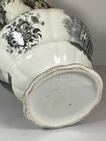 Historical Staffordshire Black Pitcher Albany City Hall Thorpes Sprague