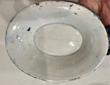 Historical Staffordshire Blue Gravy Tureen and Tray Marine View Chiswick Thames CAB