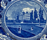 Historical Staffordshire Blue Plate Columbia College New York