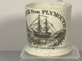 Staffordshire Children’s Mug A Trifle From Plymouth Ship Brown Transfer BB#76