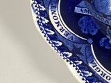 Historical Staffordshire Blue Dinner Plate States Pattern CAB