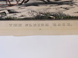 Original Currier & Ives Print The Sleigh Race #90 New Best 50