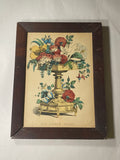 PB5 Original Currier & Ives Print “A Flower Stand”