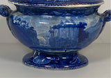 Historical Staffordshire Blue Passaic Falls State of New Jersey Gravy Tureen