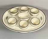 Staffordshire Creamware Egg Cup Stand With Cups