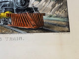 Original Currier & Ives Print The Express Train Great Color New Best 50 Small