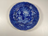 Historical Staffordshire Lafayette At Washingtons Tomb Plate LD3