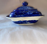 LB3 Historical Staffordshire Blue Vegetable Dish Quebec Canada Hudson 1825