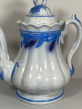 Staffordshire Ironstone Blue Wheat Coffee Pot Elsmore & Forster