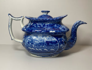 Historical Staffordshire Landing of Lafayette Teapot CAB