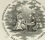 Staffordshire Sunderland Lusterware Plaque Innocence and Resignation