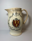 Staffordshire Creamware Liverpool Pitcher Arms Deering Carver Eagle