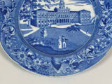 Historical Staffordshire Blue City Hall New York Plate By Stubbs