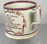 Staffordshire Children’s Pearlware Mug with Verses about Friends BB#51