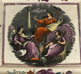 Staffordshire Sunderland Lusterware Wall Plaque Religious Transfer Floral