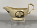 Historical Staffordshire Creamware Liverpool Creamer Washington Memorial