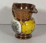 LB3 Historical Staffordshire Lafayette Surrender Of Cornwallis  Luster Creamer
