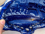 Historical Staffordshire Landing Of Lafayette Pierced Basket And Tray 1825