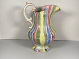 Staffordshire Rainbow Spatterware 5 Color Wash Pitcher