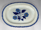 Staffordshire Pearlware Blue Edge Leeds Platter Floral