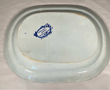 Historical Staffordshire Blue Platter Jedbugh Abbey Roxburghshire