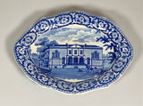 Historical Staffordshire Blue Charleston Exchange Tray