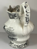 Historical Staffordshire Black Pitcher Albany City Hall Thorpes Sprague