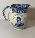 Historical Staffordshire General Lafayette Welcome Land Liberty Pitcher
