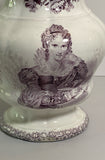 Staffordshire Mulberry Transfer Pitcher King William lV and Queen Adelaide 1831 British Royalty