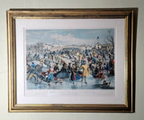 Original Currier & Ives Large Folio Central Park Winter - The Skating Pond Best 50