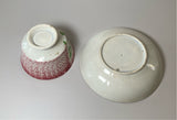 Staffordshire Red Spatterware Spatter Thistle Cup And Saucer