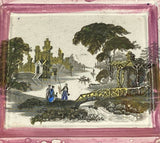 Staffordshire Sunderland Lusterware Wall Plaque Castle River Scene