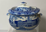 Historical Staffordshire Sugar Bowl City Hall New York By Stubbs