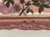 Staffordshire Sunderland Lusterware Wall Plaque Florals with Birds