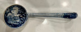 Staffordshire Blue Transfer Italian Scenery Gravy Tureen Ladle Eagle Head CAB