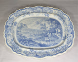 Historical Staffordshire Blue Platter Newburgh Hudson River