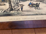 Original Set of Currier & Ives 4 Season Small Folio Prints Homestead