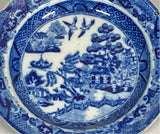 Staffordshire Pearlware Chinoiserie Blue Willow Cup Plate