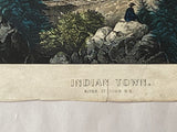 Original Currier & Ives Print Indian Town River St. John N.B Canada