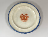 Historical Staffordshire Washington Lafayette Pearlware Blue Feather Edge