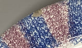 Staffordshire Rainbow Spatterware Plate in Blue and Purple
