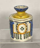 Staffordshire Pearlware Prattware Inkwell Quill Stand Scarce Form