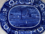 Historical Staffordshire Winter View Pittsfield Elm Platter