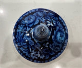 Historical Staffordshire Blue Sugar Bowl Washington With Scroll In Hand CAB