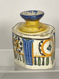 Staffordshire Pearlware Prattware Inkwell Quill Stand Scarce Form